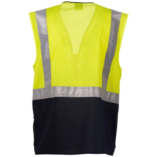 KAMIZELKA ROBOCZA EXTROVERT MESH - ŻÓŁTY FLUO-GRANATOWY