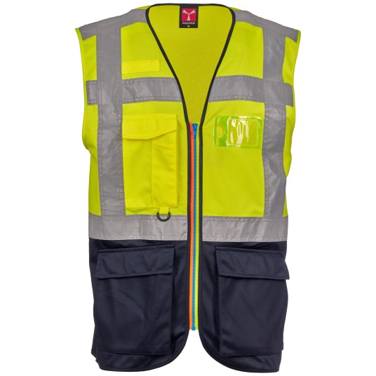 KAMIZELKA ROBOCZA EXTROVERT - ŻÓŁTY FLUO-GRANATOWY