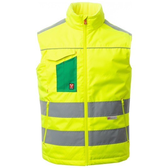 KAMIZELKA ROBOCZA TASK - ŻÓŁTY FLUO-ŻELOWY ZIELONY