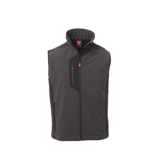 KAMIZELKA SOFTSHELL MĘSKA CORK - ANTRACYTOWY/CZARNY