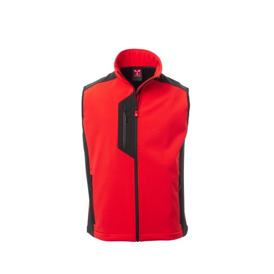 KAMIZELKA SOFTSHELL MĘSKA CORK - CZERWONY/CZARNY