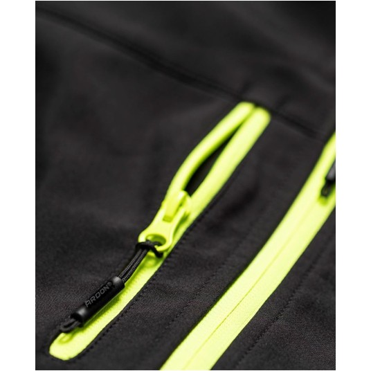 KAMIZELKA SOFTSHELL VISION - CZARNO-ŻÓŁTY