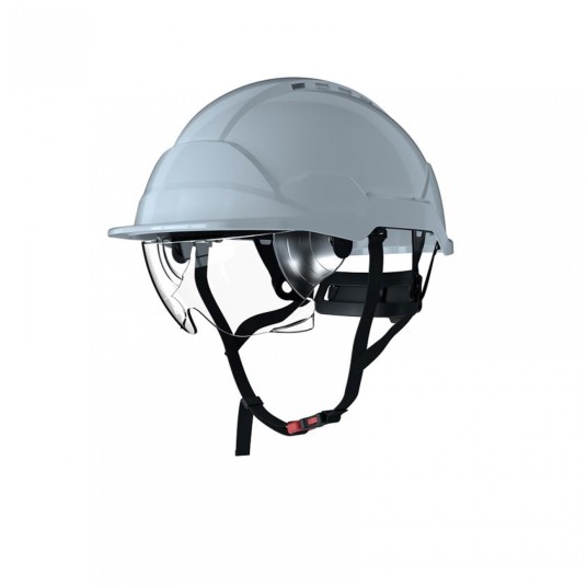 KASK PAB WH1-0 ZE ZINTEGROWANYMI OKULARAMI - BIAŁY