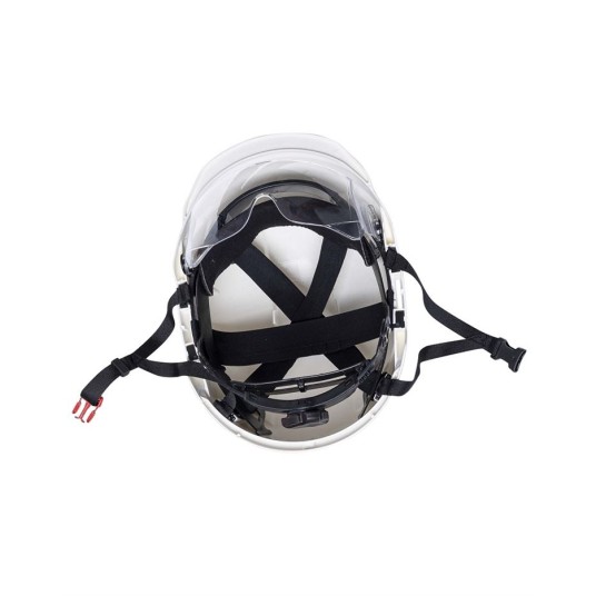 KASK PAB WH1-0 ZE ZINTEGROWANYMI OKULARAMI - BIAŁY