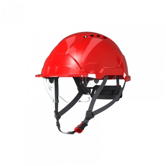 KASK PAB WH1-0 ZE ZINTEGROWANYMI OKULARAMI - CZERWONY