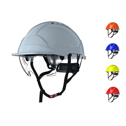 KASK PAB WH1-0 ZE ZINTEGROWANYMI OKULARAMI - NIEBIESKI