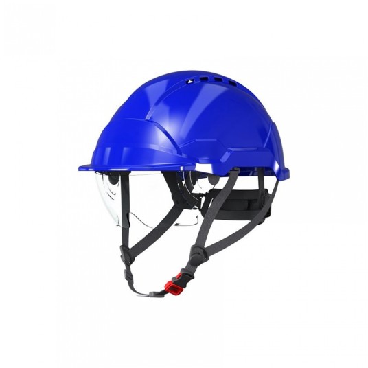 KASK PAB WH1-0 ZE ZINTEGROWANYMI OKULARAMI - NIEBIESKI