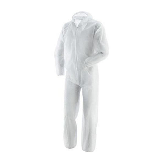 KOMBINEZON OCHRONNY JEDNORAZOWY PP BIAŁY ZAMEK PP-U-01 COVERALL - BIAŁY