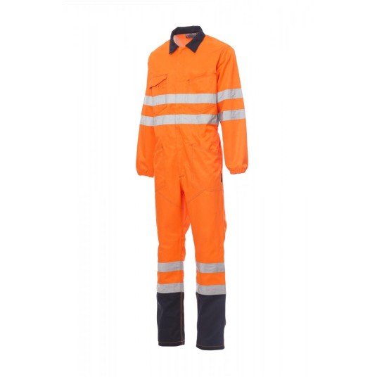 KOMBINEZON ROBOCZY ODBLASKOWY SHIP - POMARAŃCZOWY FLUO/GRANATOWY