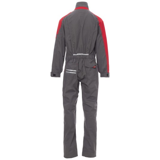 KOMBINEZON ROBOCZY PROMOTECH - SZARY STALOWY-CZERWONY