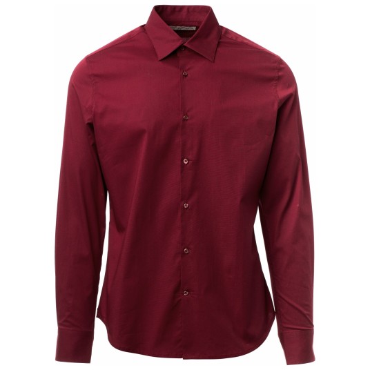 KOSZULA DŁUGI RĘKAW FLORENTIA - BORDOWY