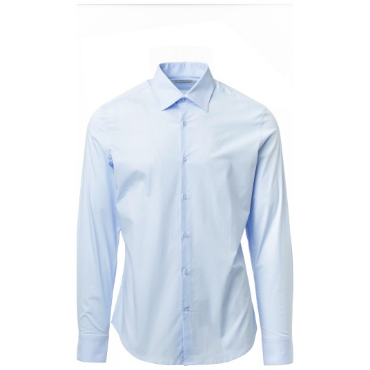 KOSZULA DŁUGI RĘKAW FLORENTIA - DELIKATNY LAZUROWY