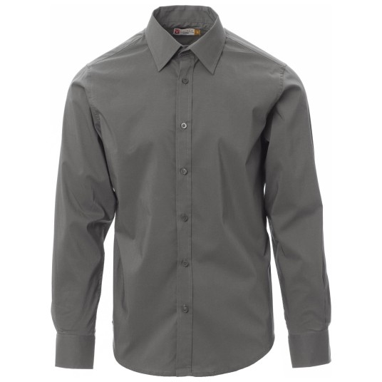 KOSZULA DŁUGI RĘKAW IMAGE - SZARY STALOWY