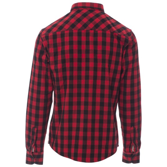 KOSZULA DŁUGI RĘKAW LABRADOR - CZERWONY-CZARNY W KRATKĘ