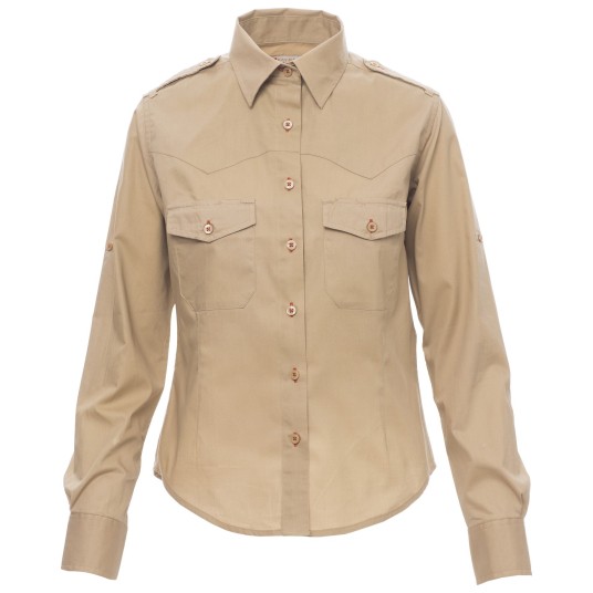 KOSZULA DŁUGI RĘKAW TROPHY LADY - CIEPŁY BRĄZ