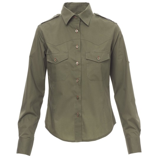 KOSZULA DŁUGI RĘKAW TROPHY LADY - ZIELONY WOJSKOWY