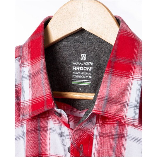 KOSZULA FLANELOWA OPTIFLANNEL - CZERWONY