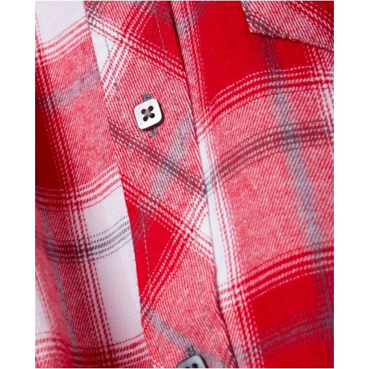 KOSZULA FLANELOWA OPTIFLANNEL - CZERWONY