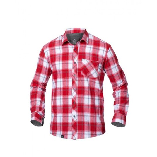 KOSZULA FLANELOWA OPTIFLANNEL - CZERWONY