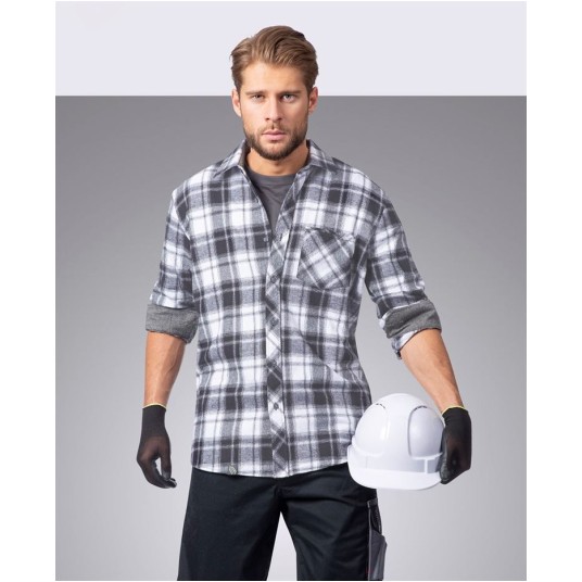 KOSZULA FLANELOWA OPTIFLANNEL - SZARY