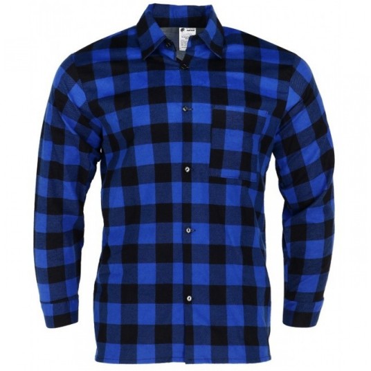 KOSZULA FLANELOWA POLSKA 170G - NIEBIESKI