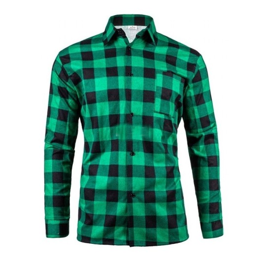 KOSZULA FLANELOWA POLSKA 170G - ZIELONY