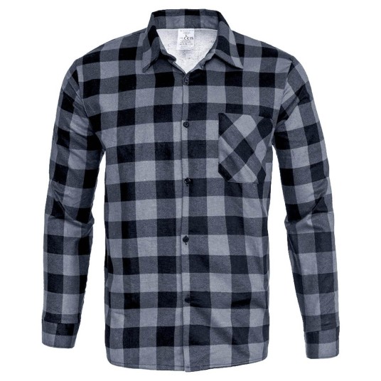 KOSZULA FLANELOWA SZARA