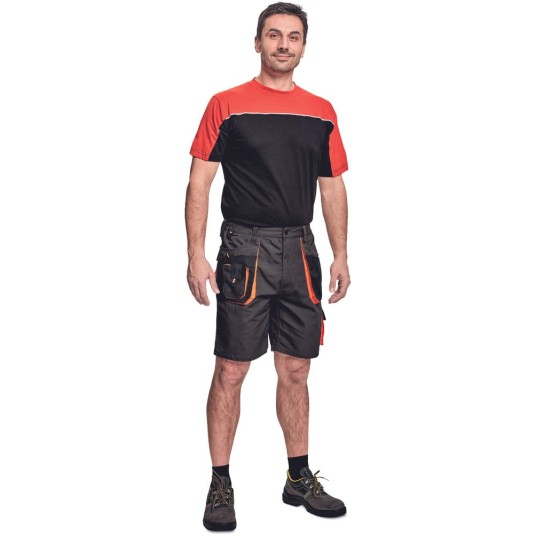 KOSZULKA EMERTON - POMARAŃCZOWY-CZARNY