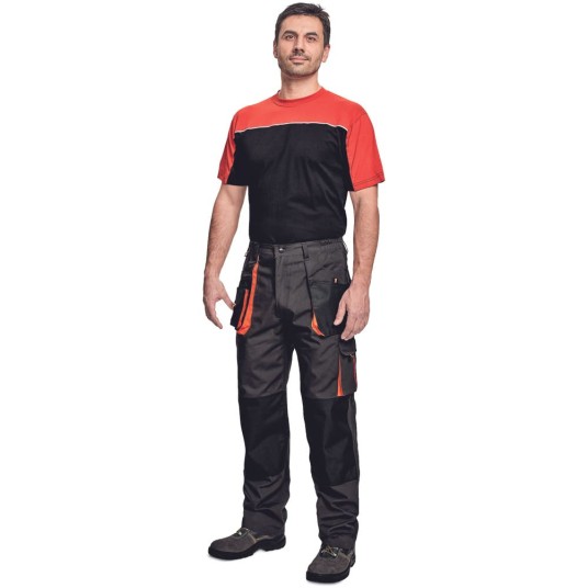 KOSZULKA EMERTON - POMARAŃCZOWY-CZARNY