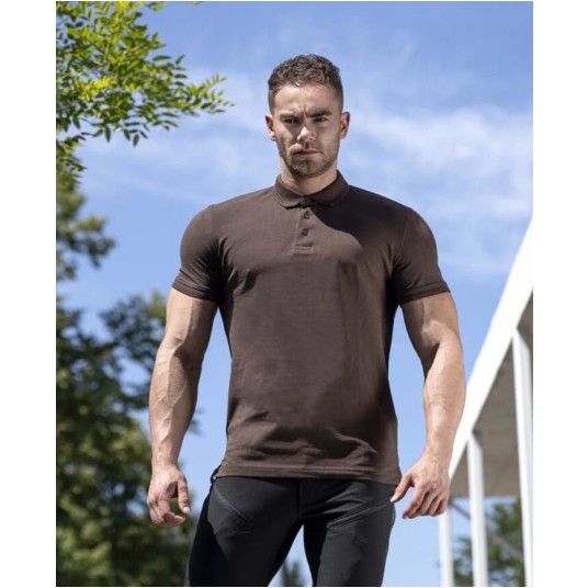 KOSZULKA POLO ARDON ZIDYN - BRĄZOWY