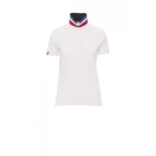 KOSZULKA POLO DAMSKA NATION LADY - BIAŁY/FRANCJA