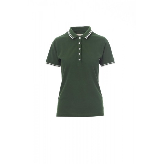 KOSZULKA POLO DAMSKA SKIPPER LADY - ZIELONY EDEN/BIAŁY