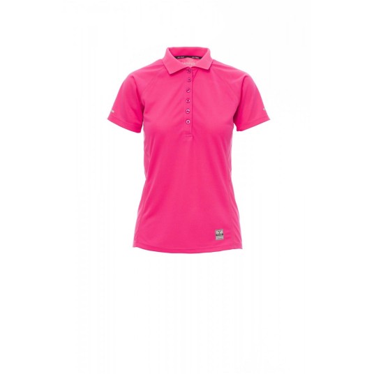 KOSZULKA POLO DAMSKA TRAINING LADY - FUKSJOWY FLUO