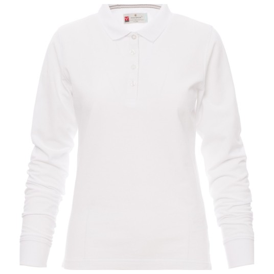 KOSZULKA POLO DŁUGI RĘKAW FLORENCE LADY - BIAŁY
