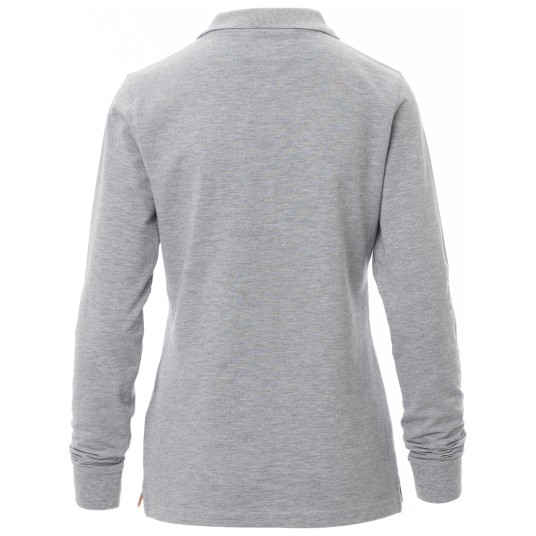 KOSZULKA POLO DŁUGI RĘKAW FLORENCE LADY MELANGE - SZARY MELANŻ
