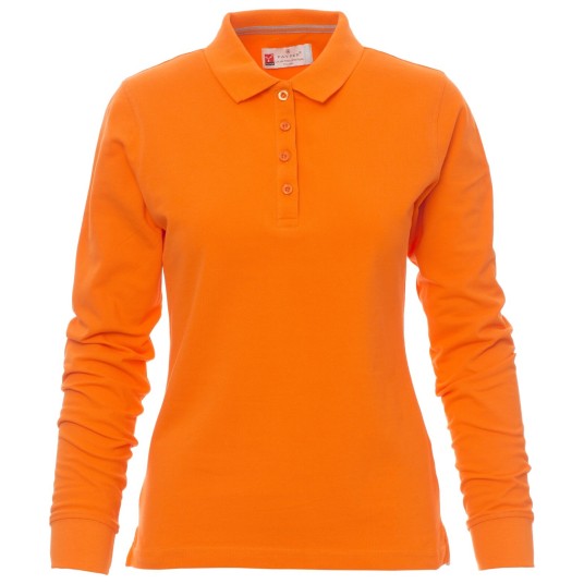KOSZULKA POLO DŁUGI RĘKAW FLORENCE LADY - POMARAŃCZOWY