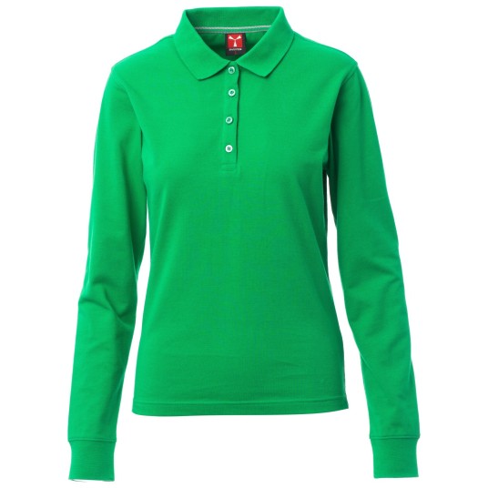 KOSZULKA POLO DŁUGI RĘKAW FLORENCE LADY - ŻELOWY ZIELONY