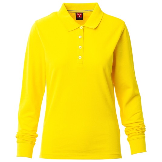 KOSZULKA POLO DŁUGI RĘKAW FLORENCE LADY - ŻÓŁTA