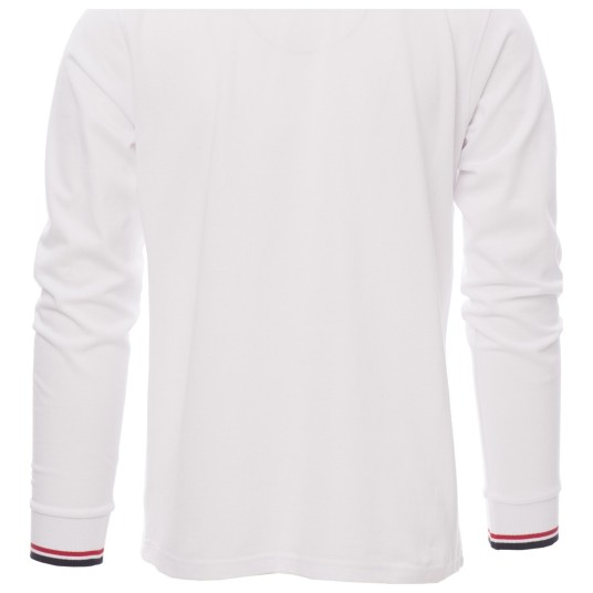 KOSZULKA POLO DŁUGI RĘKAW PRIVE - BIAŁY