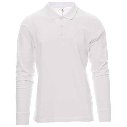 KOSZULKA POLO DŁUGI RĘKAW VERONA - BIAŁY
