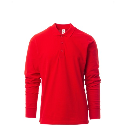 KOSZULKA POLO DŁUGI RĘKAW VERONA - CZERWONY
