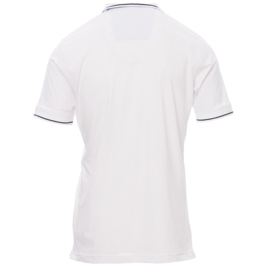 KOSZULKA POLO KRÓTKI RĘKAW CAMBRIDGE - BIAŁY-GRANATOWY