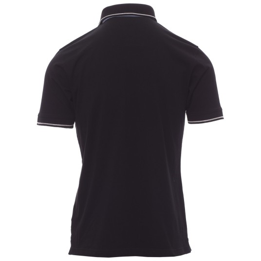 KOSZULKA POLO KRÓTKI RĘKAW CAMBRIDGE - CZARNY-BIAŁY