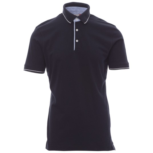 KOSZULKA POLO KRÓTKI RĘKAW CAMBRIDGE - GRANATOWY-BIAŁY