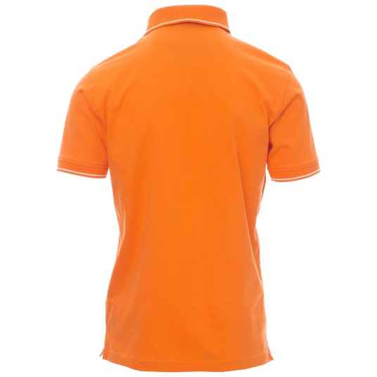 KOSZULKA POLO KRÓTKI RĘKAW CAMBRIDGE - POMARAŃCZOWY-BIAŁY