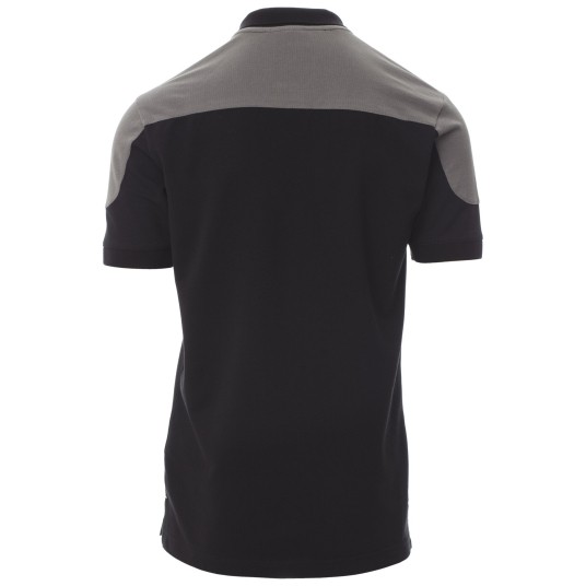 KOSZULKA POLO KRÓTKI RĘKAW COMPANY - CZARNY-ZADYMIONY