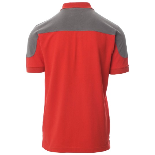 KOSZULKA POLO KRÓTKI RĘKAW COMPANY - ROSSO-SMOKE