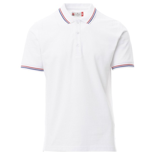 KOSZULKA POLO KRÓTKI RĘKAW FRANCE - BIAŁY