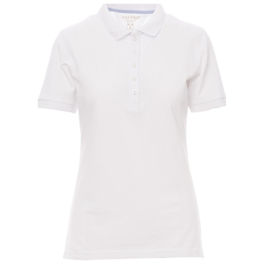 KOSZULKA POLO KRÓTKI RĘKAW GLAMOUR - BIAŁY