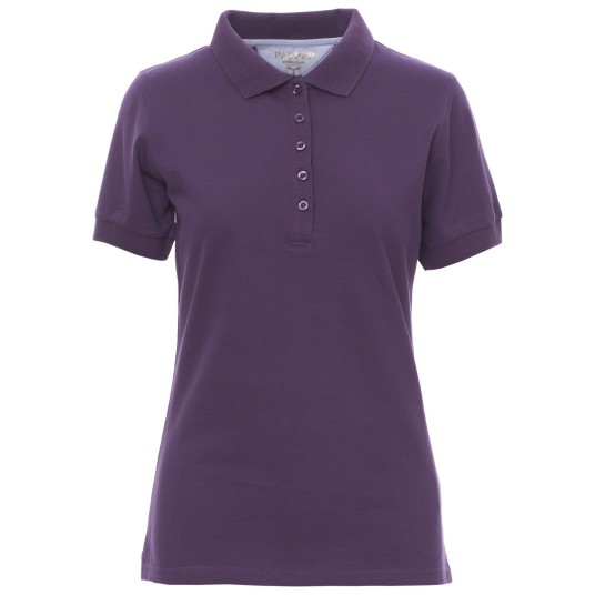 KOSZULKA POLO KRÓTKI RĘKAW GLAMOUR - FIOLETOWO-INDYGOWY
